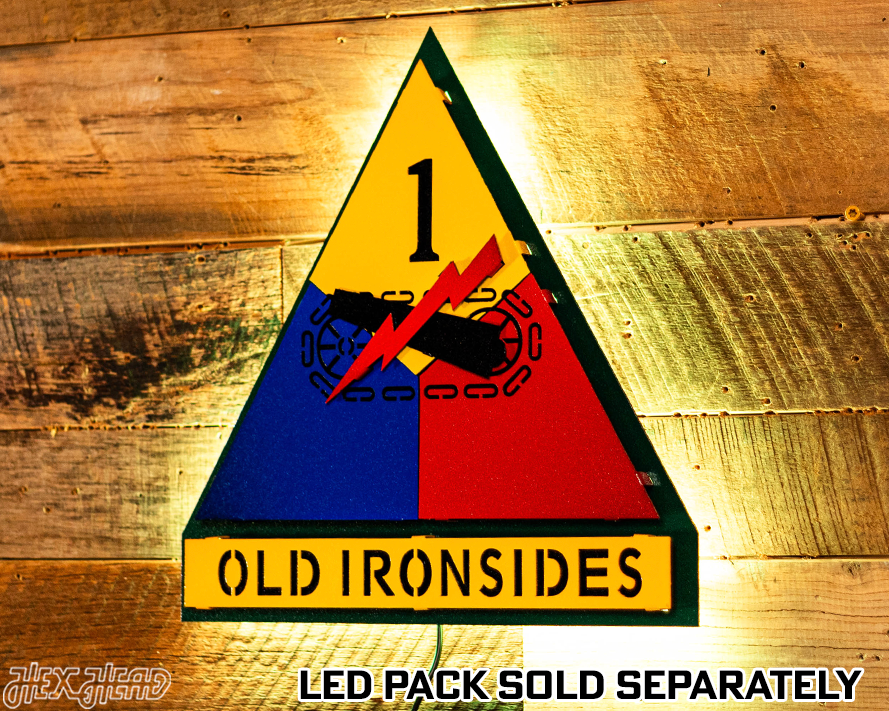 US Army 1st Armored Division "OLD IRONSIDES" 3D Metal Wall Art