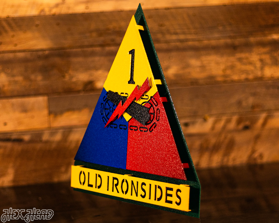 US Army 1st Armored Division "OLD IRONSIDES" 3D Metal Wall Art