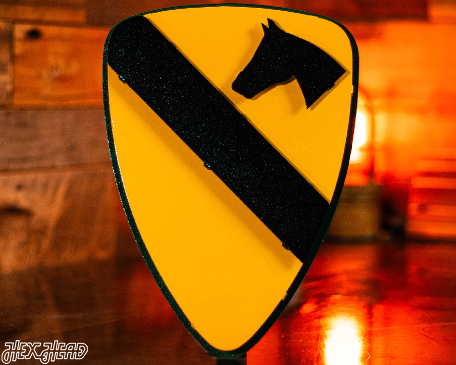 US Army 1st Cavalry Patch 3D Metal Wall Art
