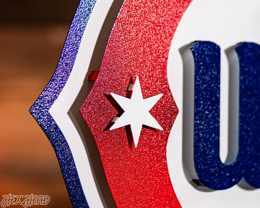 Chicago Cubs Alternate Logo 3D Metal Wall Art