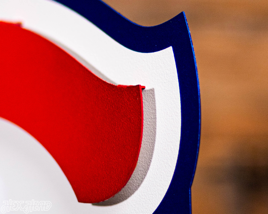 Chicago Cubs Alternate Logo 3D Metal Wall Art