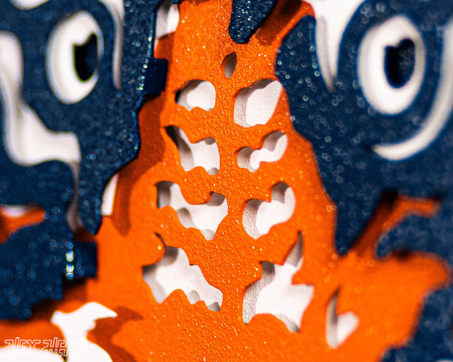 Detroit Tigers Crest Logo 3D Metal Wall Art
