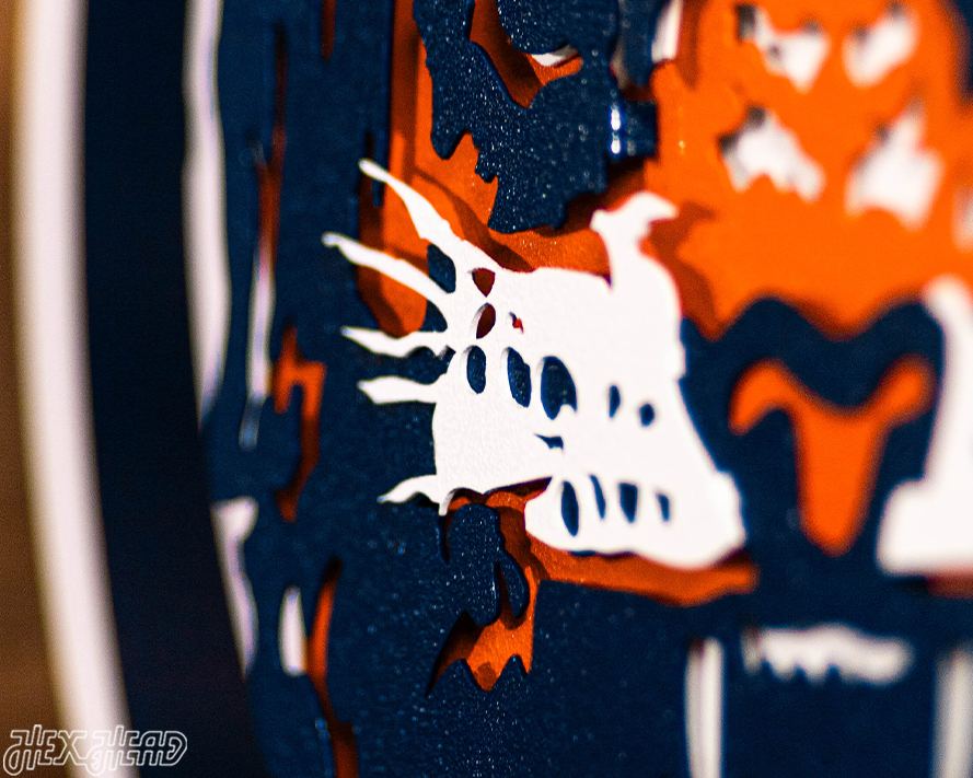 Detroit Tigers Crest Logo 3D Metal Wall Art
