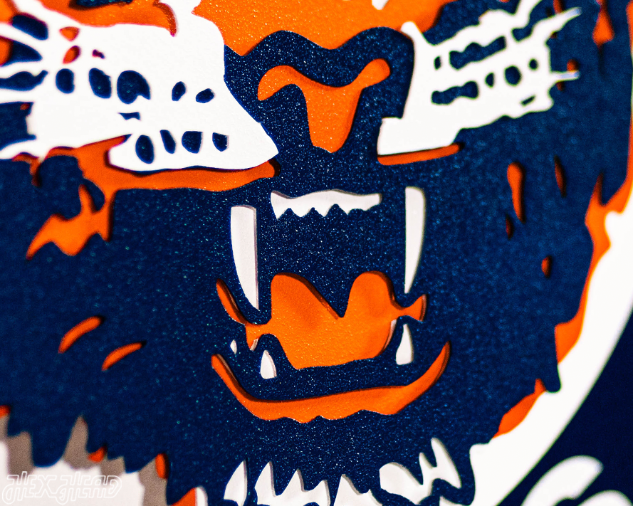 Detroit Tigers Crest Logo 3D Metal Wall Art