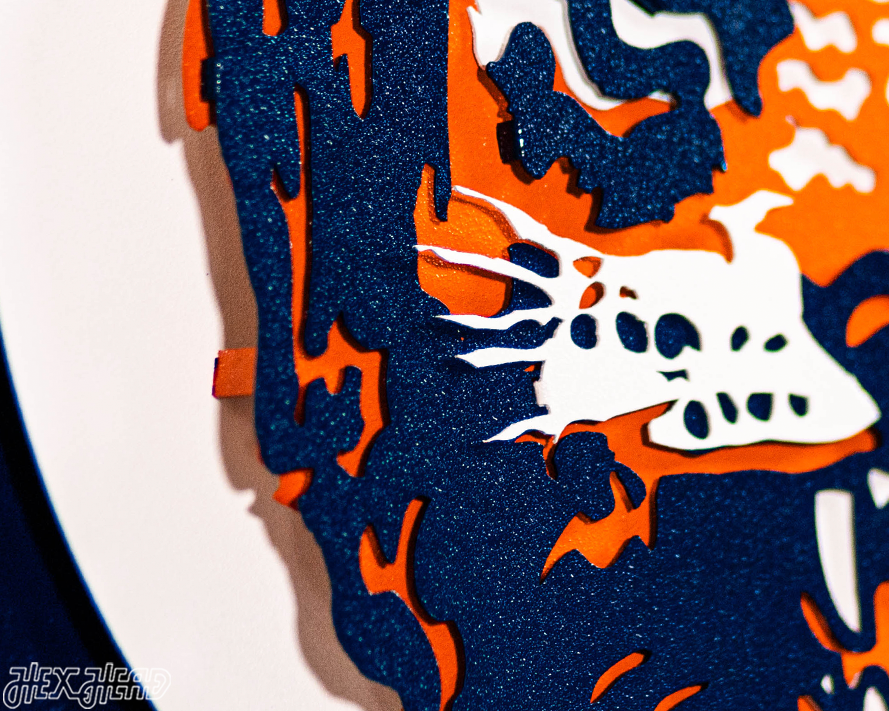 Detroit Tigers Crest Logo 3D Metal Wall Art