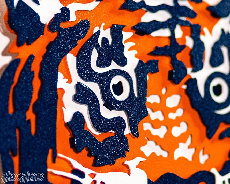 Detroit Tigers Crest Logo 3D Metal Wall Art