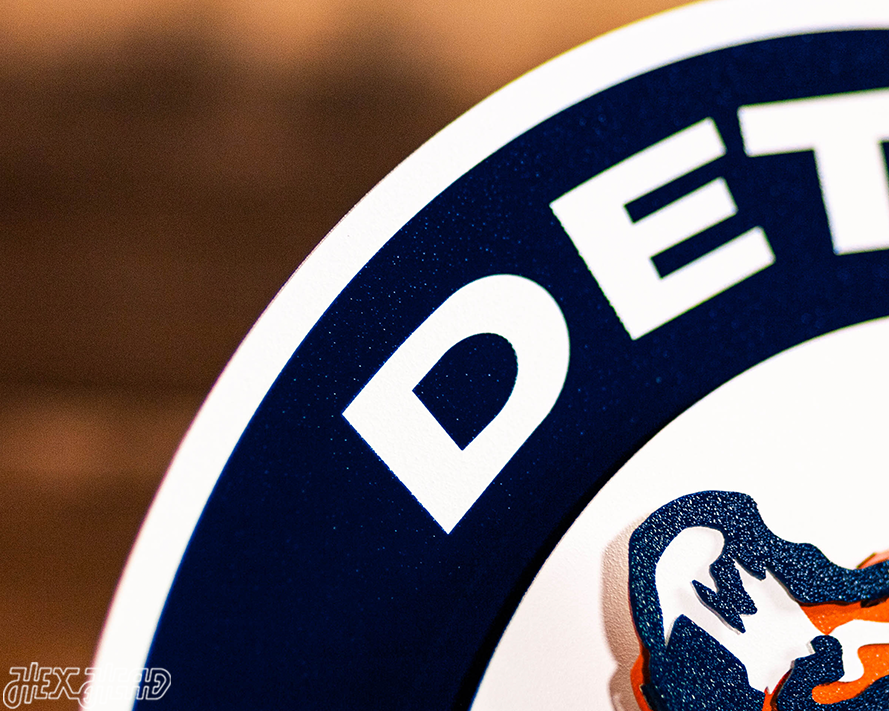 Detroit Tigers Crest Logo 3D Metal Wall Art