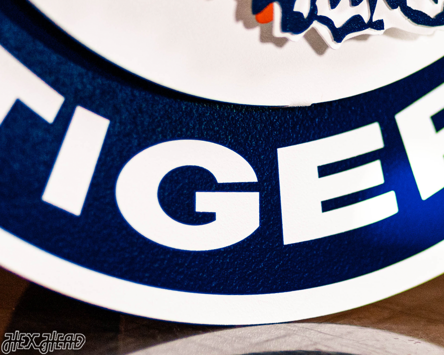 Detroit Tigers Crest Logo 3D Metal Wall Art