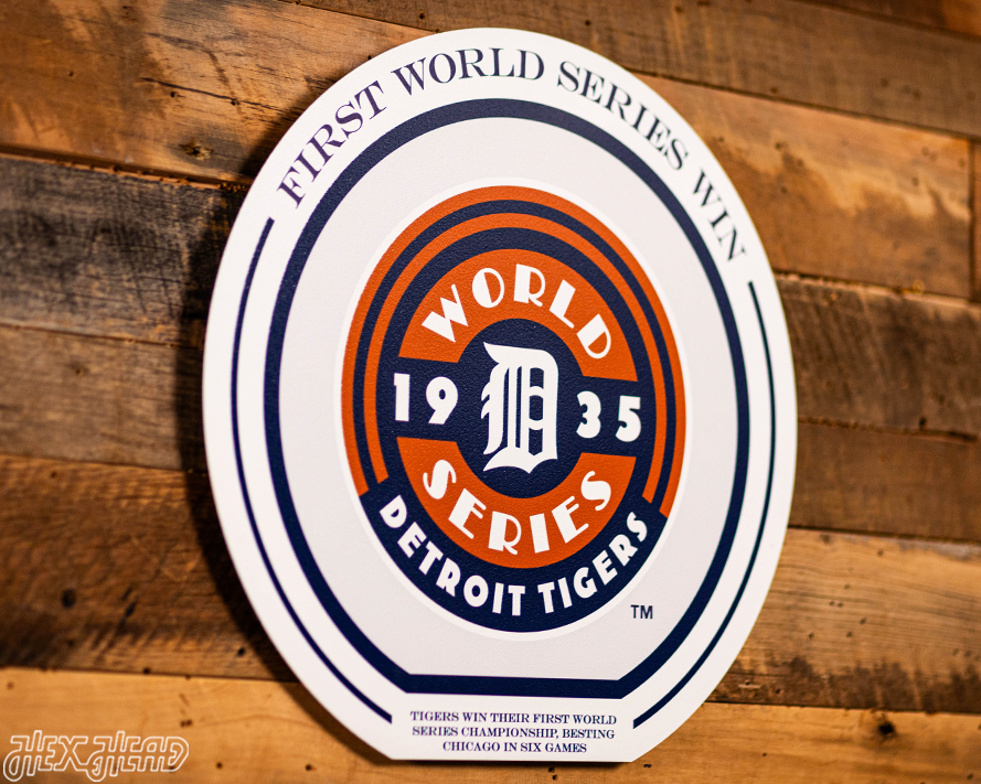 VARSITY Collection- SINGLE Layer 1935 World Series Detroit Tigers Metal Wall Art