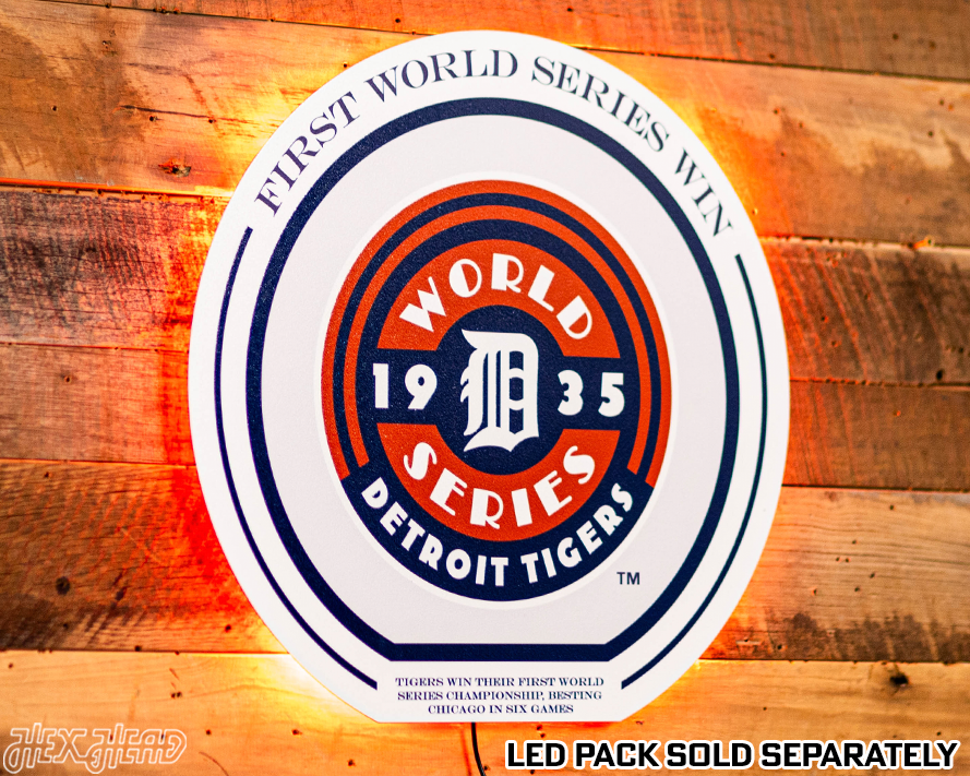 VARSITY Collection- SINGLE Layer 1935 World Series Detroit Tigers Metal Wall Art