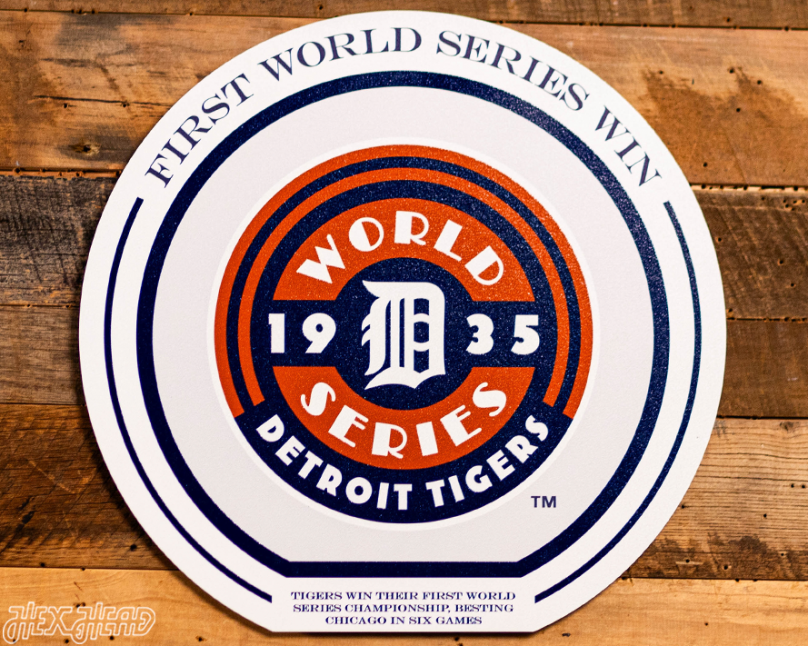 VARSITY Collection- SINGLE Layer 1935 World Series Detroit Tigers Metal Wall Art