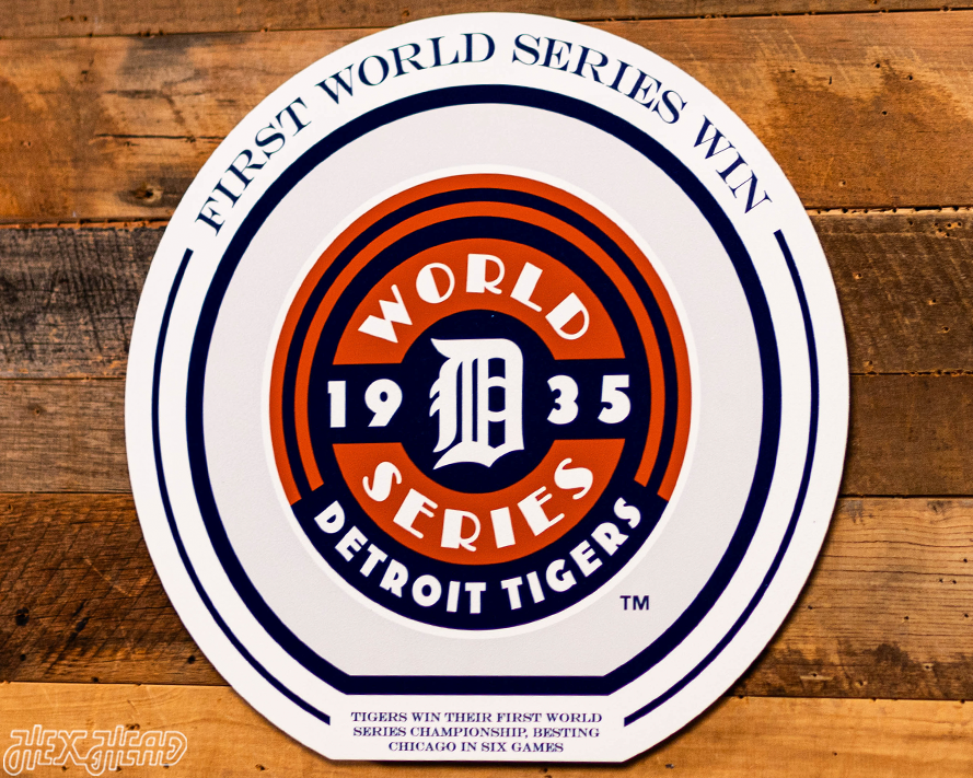 VARSITY Collection- SINGLE Layer 1935 World Series Detroit Tigers Metal Wall Art