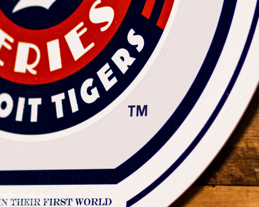 VARSITY Collection- SINGLE Layer 1935 World Series Detroit Tigers Metal Wall Art