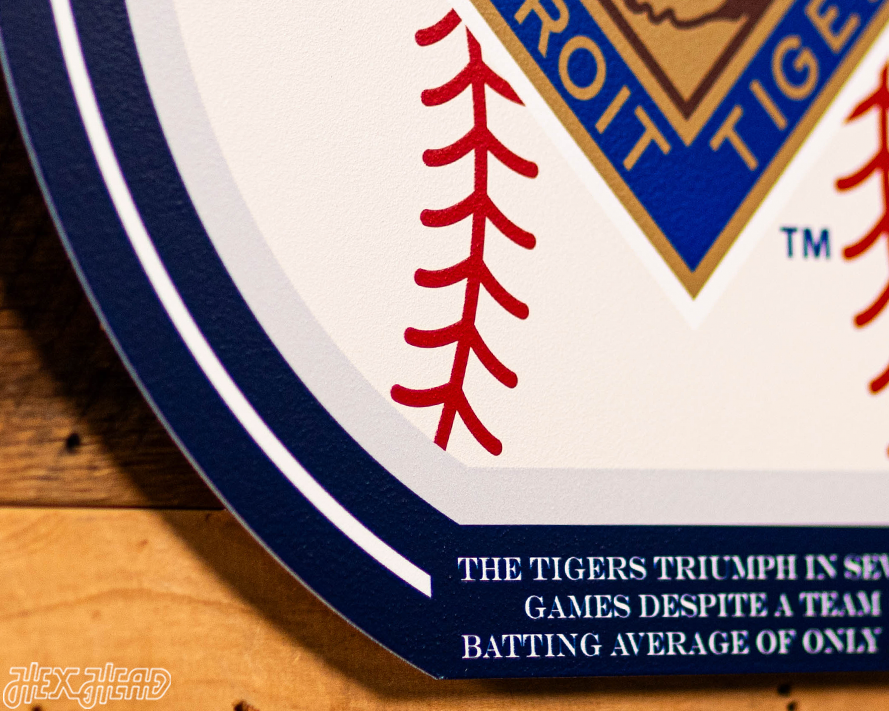 VARSITY Collection- SINGLE Layer 1945 World Series Detroit Tigers Metal Wall Art