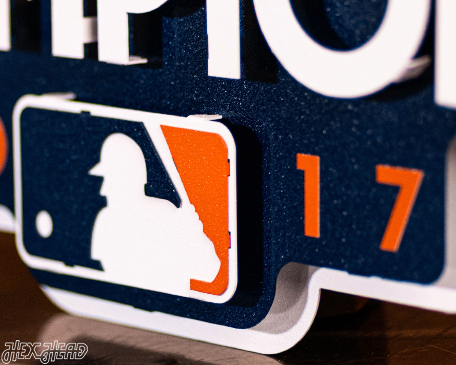 Houston Astros 2017 WORLD SERIES CHAMPIONS 3D Metal Wall Art