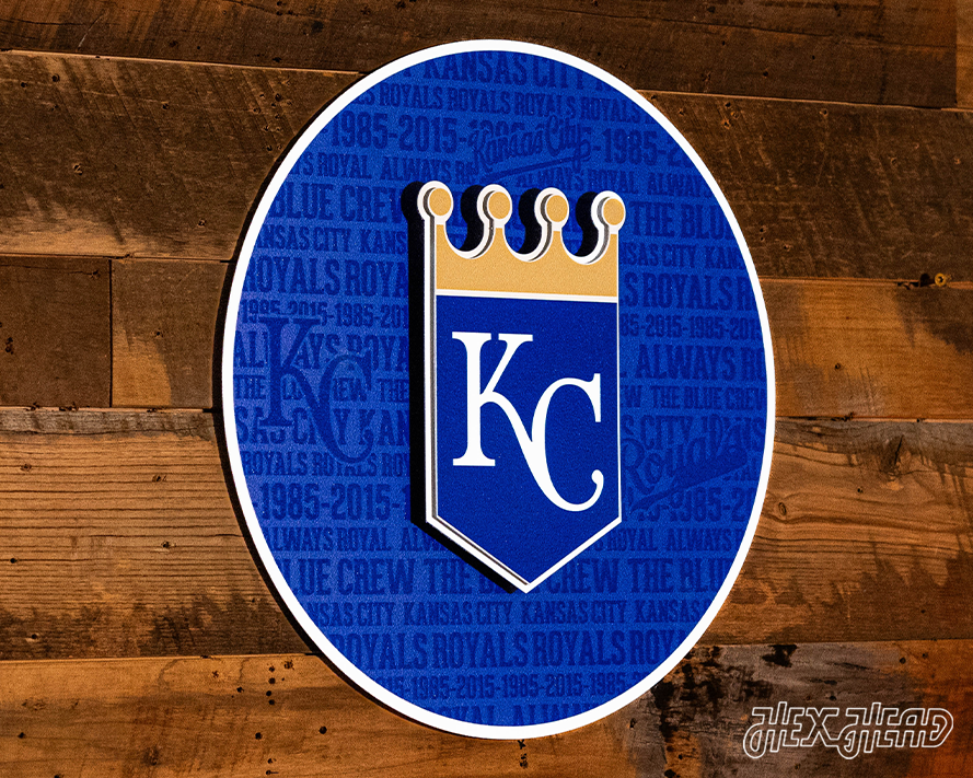 Kansas City Royals CRAFT SERIES 3D Embossed Metal Wall Art