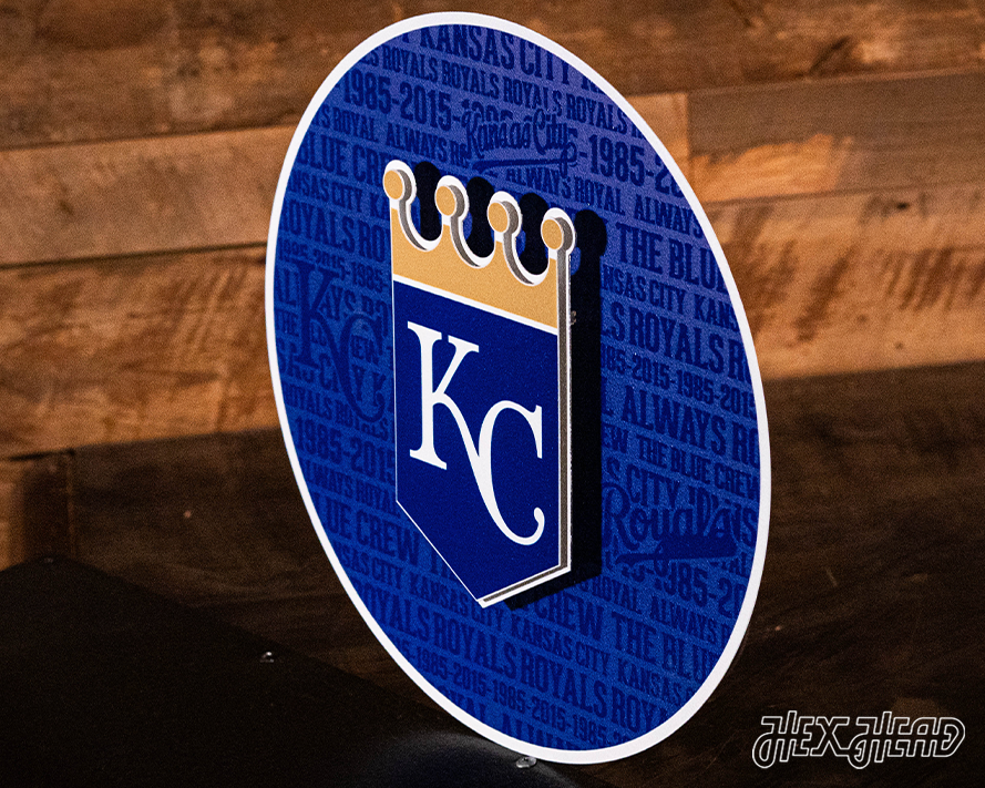 Kansas City Royals CRAFT SERIES 3D Embossed Metal Wall Art