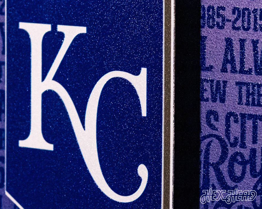 Kansas City Royals CRAFT SERIES 3D Embossed Metal Wall Art