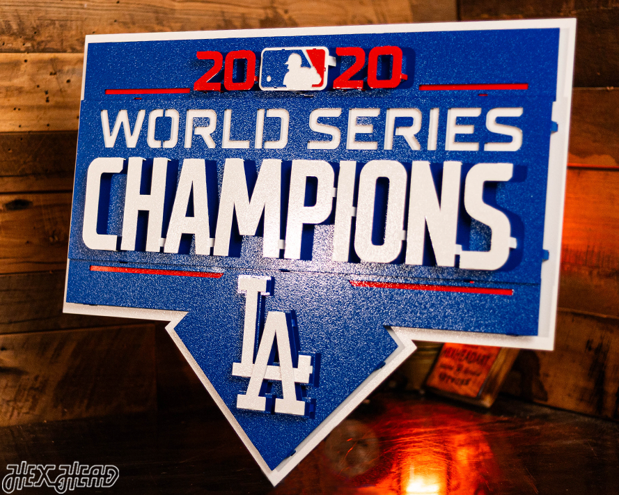 Los Angeles Dodgers 2020 World Series Champions 3D Metal Wall Art