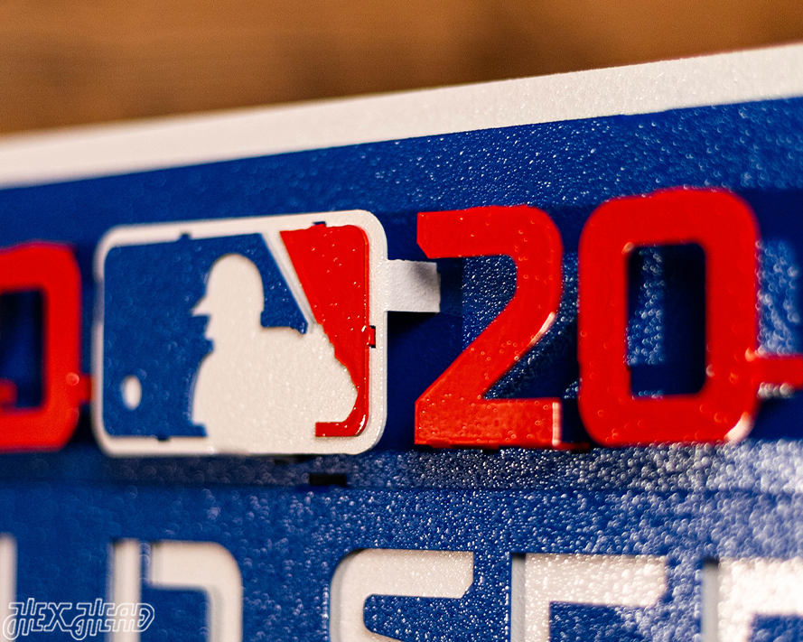 Los Angeles Dodgers 2020 World Series Champions 3D Metal Wall Art