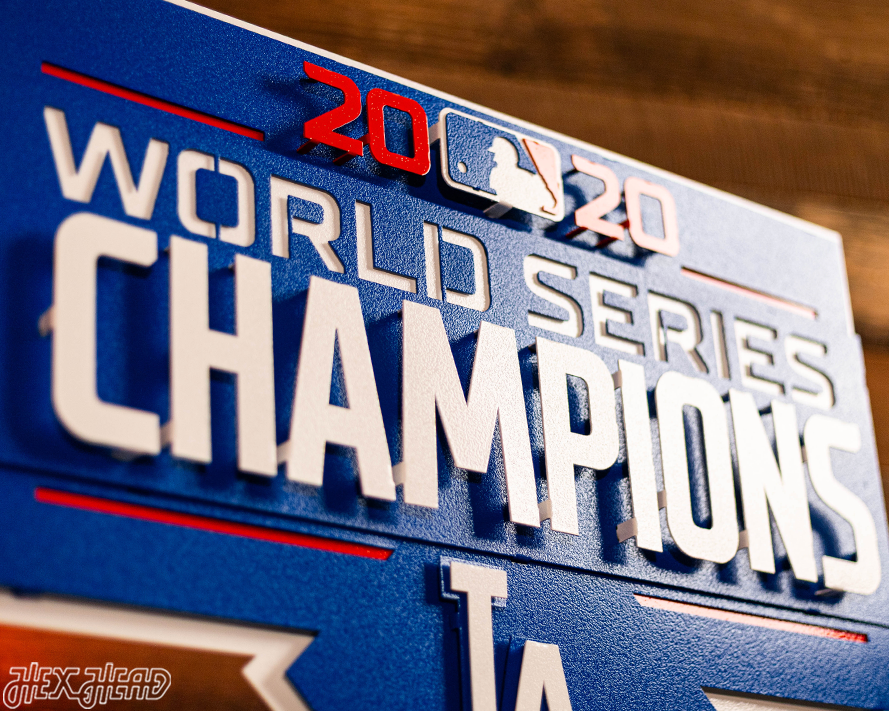 Los Angeles Dodgers 2020 World Series Champions 3D Metal Wall Art