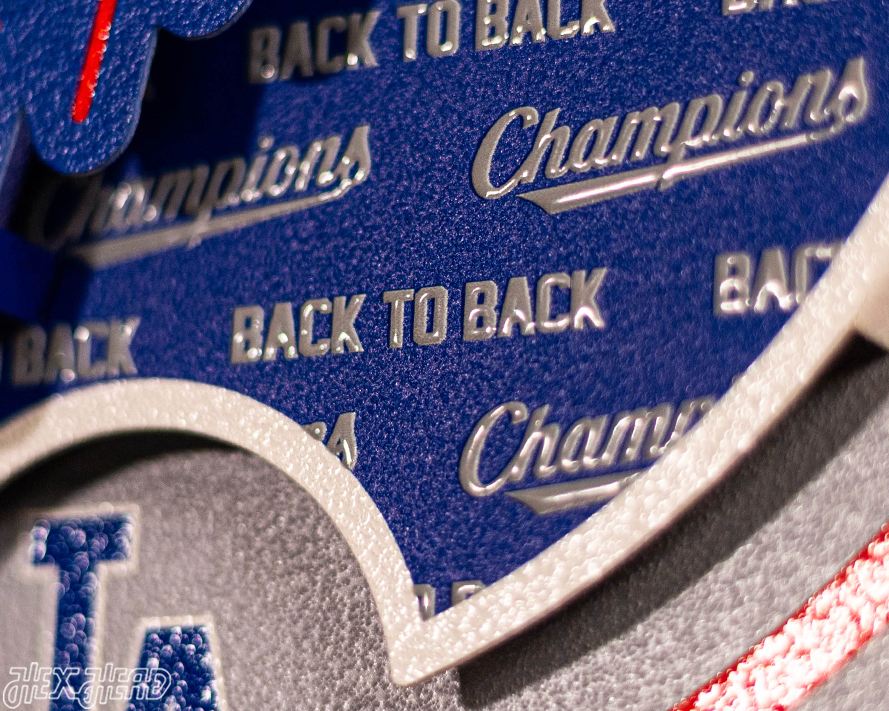 Los Angeles Dodgers "BACK to BACK" 2025 World Series 3D Metal Wall Art