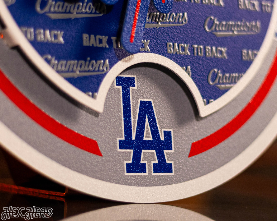 Los Angeles Dodgers "BACK to BACK" 2025 World Series 3D Metal Wall Art