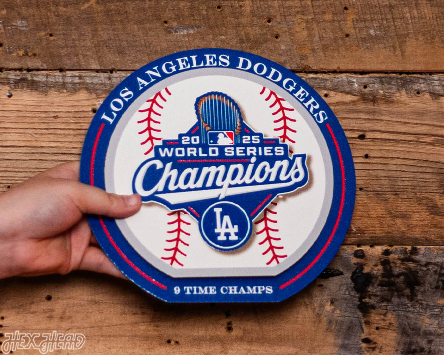 Los Angeles Dodgers 2025 World Series "Double Play" On the Shelf or on the Wall Art