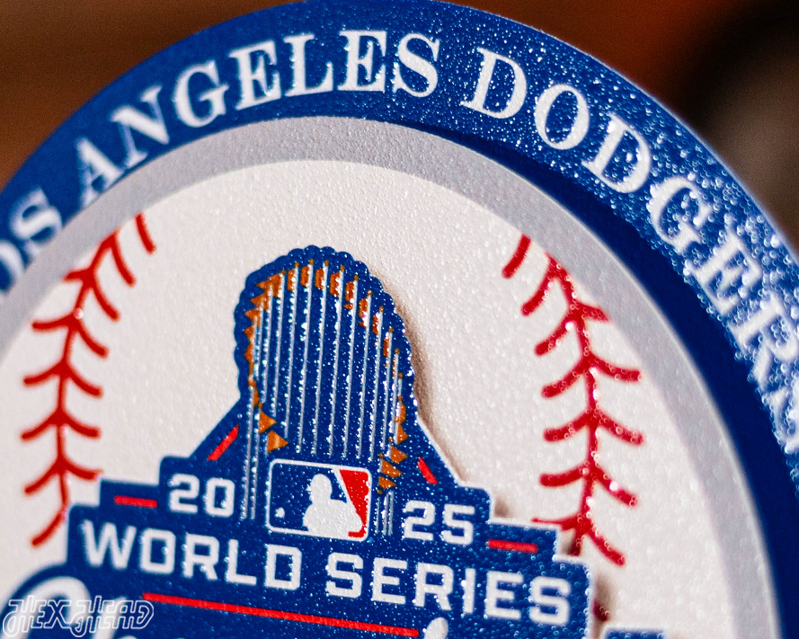 Los Angeles Dodgers 2025 World Series "Double Play" On the Shelf or on the Wall Art