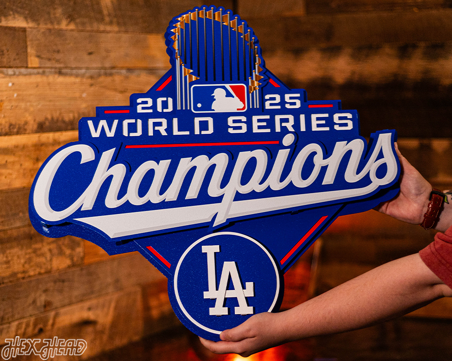 Los Angeles Dodgers 2025 World Series 3D Vintage Metal Wall Art