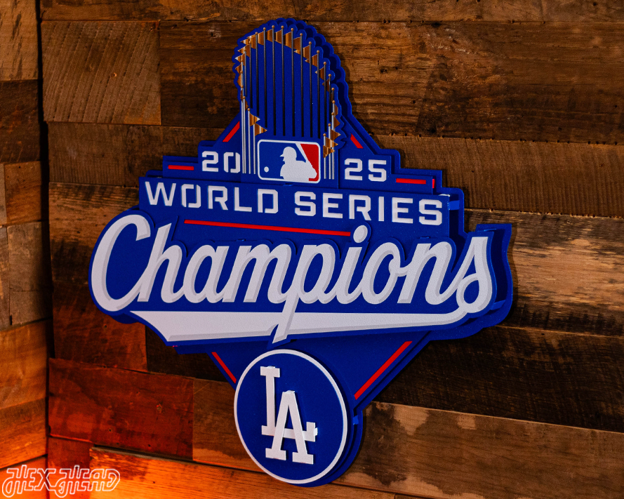 Los Angeles Dodgers 2025 World Series 3D Vintage Metal Wall Art