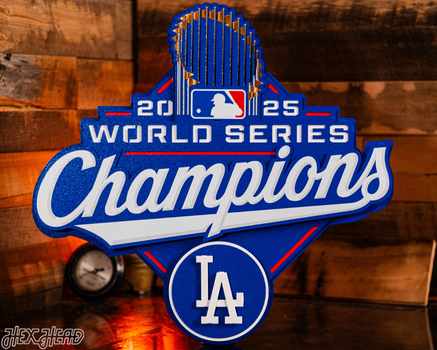 Los Angeles Dodgers 2025 World Series 3D Vintage Metal Wall Art