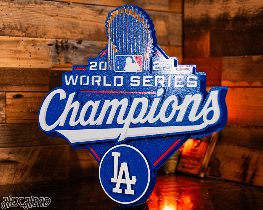 Los Angeles Dodgers 2025 World Series 3D Vintage Metal Wall Art