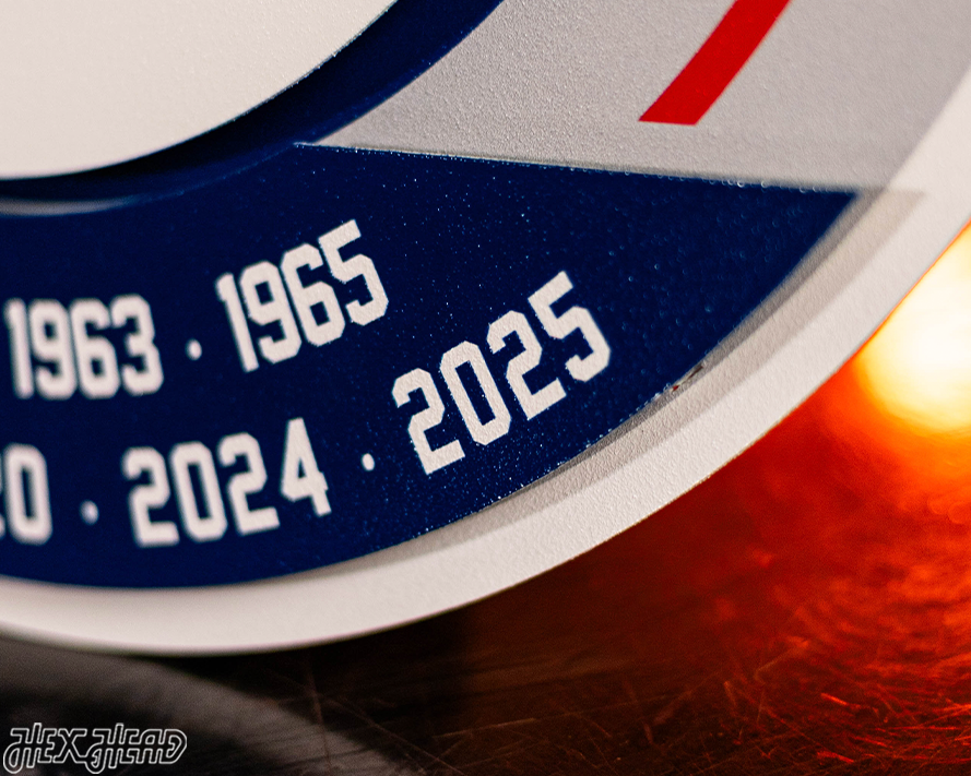 Los Angeles Dodgers DYNASTY - World Series Wins / Replaceable Icon Plate 3D Vintage Metal Wall Art