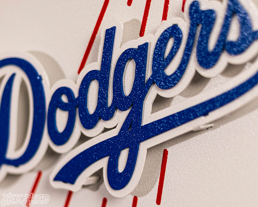 Los Angeles Dodgers DYNASTY - World Series Wins / Replaceable Icon Plate 3D Vintage Metal Wall Art