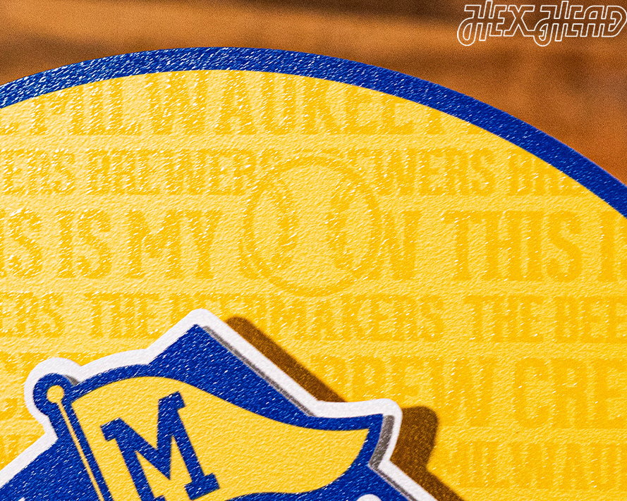 Milwaukee Brewers CRAFT SERIES 3D Embossed Metal Wall Art