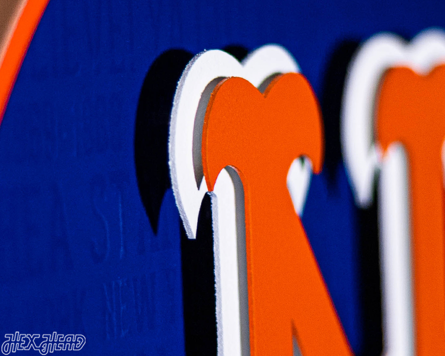 New York Mets CRAFT SERIES 3D Vintage Metal Wall Art