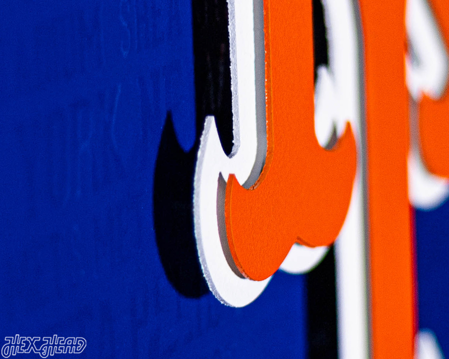 New York Mets CRAFT SERIES 3D Vintage Metal Wall Art