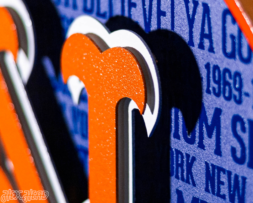 New York Mets CRAFT SERIES 3D Vintage Metal Wall Art