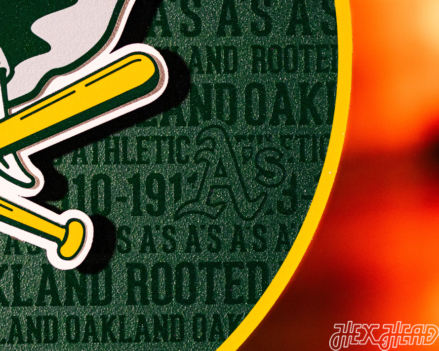 Oakland A's CRAFT SERIES 3D Embossed Metal Wall Art