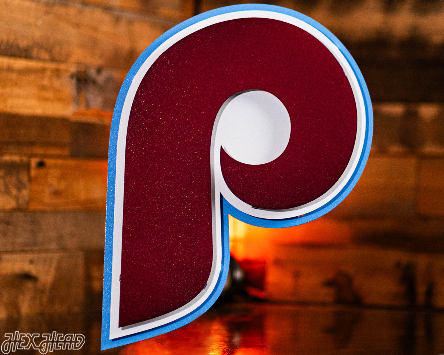 Philadelphia Phillies 1975-86 Cooperstown 3D Metal Wall Art