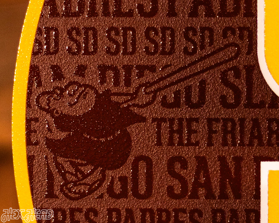 San Diego Padres "SD" CRAFT SERIES 3D Embossed Metal Wall Art