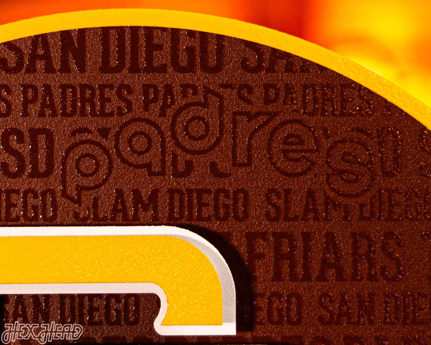 San Diego Padres "SD" CRAFT SERIES 3D Embossed Metal Wall Art
