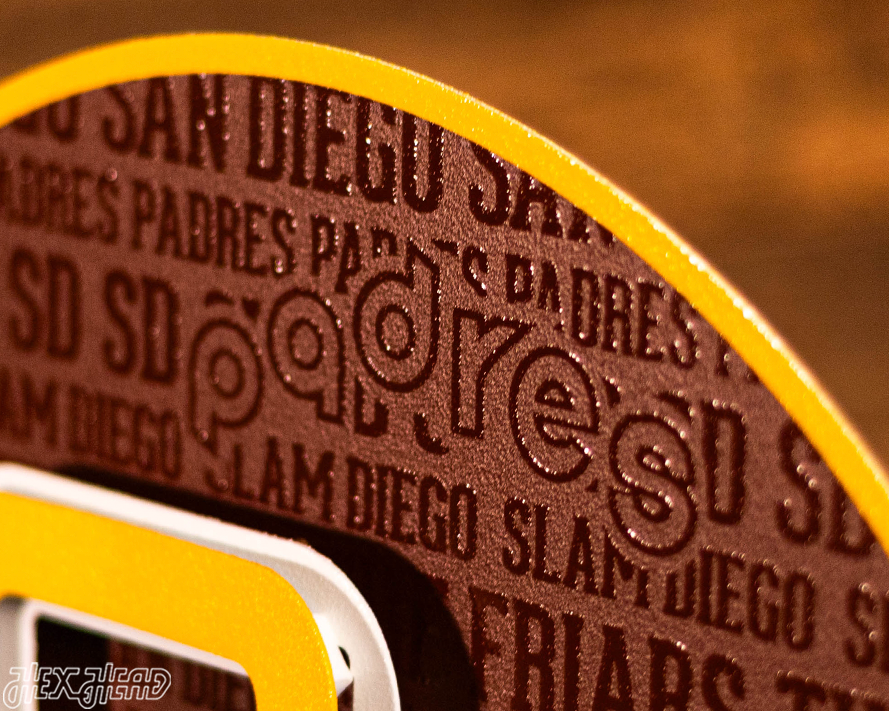 San Diego Padres "SD" CRAFT SERIES 3D Embossed Metal Wall Art