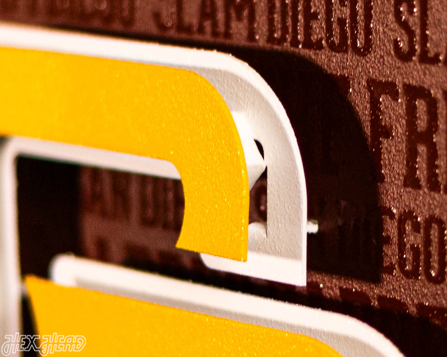 San Diego Padres "SD" CRAFT SERIES 3D Embossed Metal Wall Art