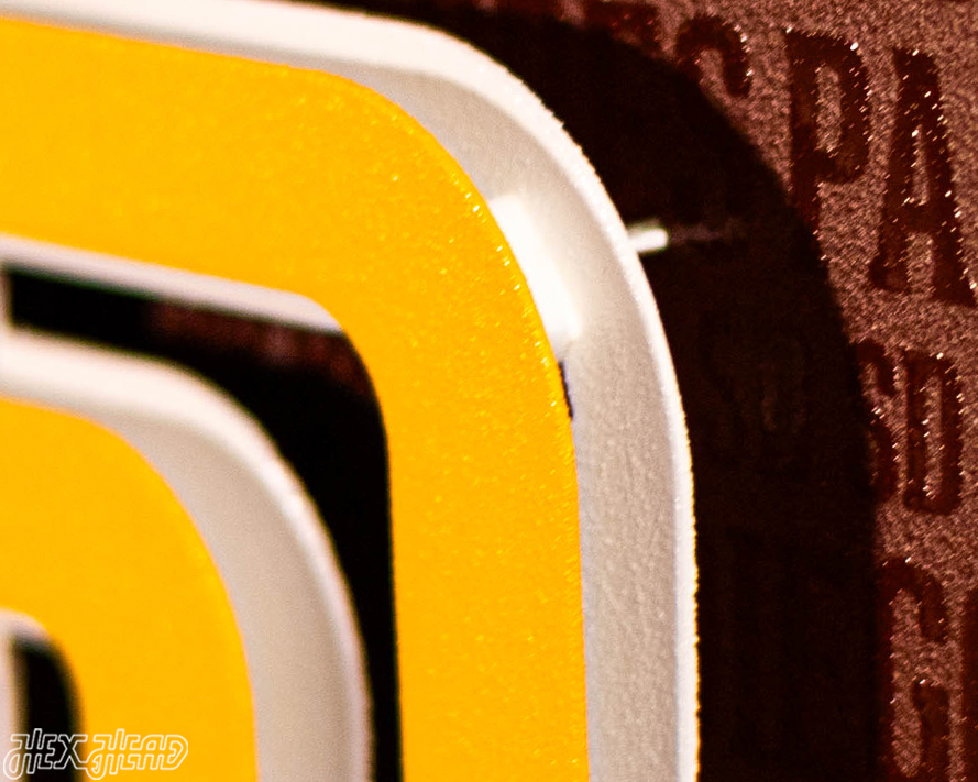 San Diego Padres "SD" CRAFT SERIES 3D Embossed Metal Wall Art