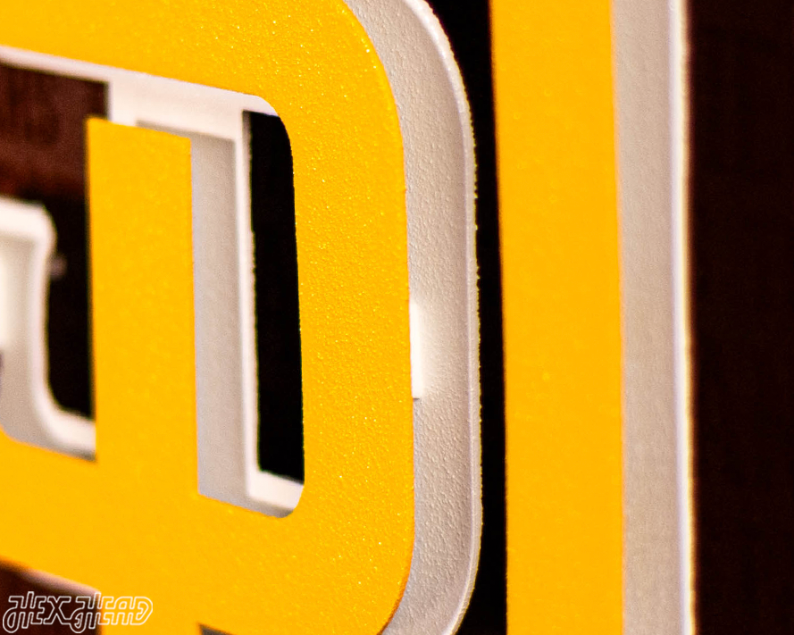 San Diego Padres "SD" CRAFT SERIES 3D Embossed Metal Wall Art