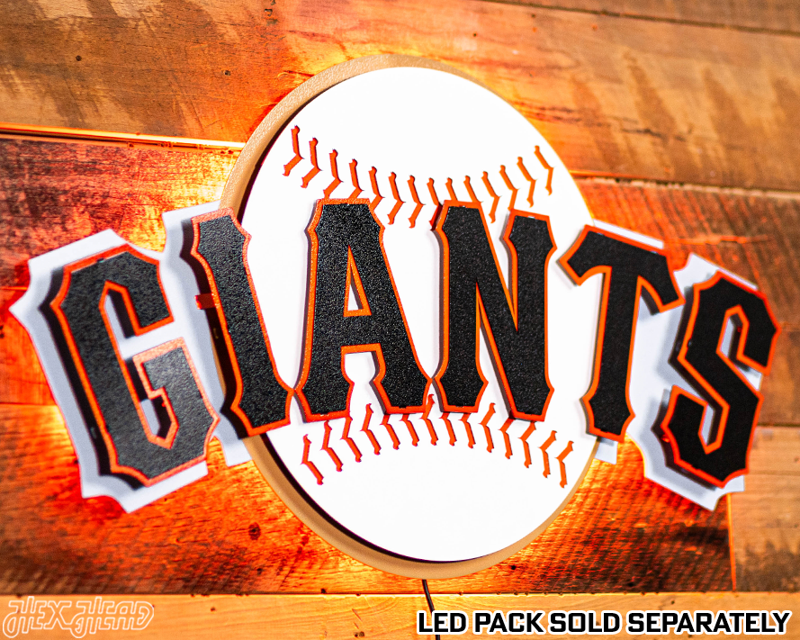 San Francisco Giants Club Logo 3D Vintage Metal Wall Art