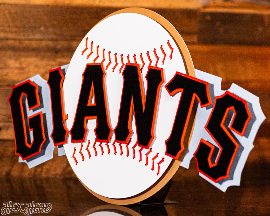 San Francisco Giants Club Logo 3D Vintage Metal Wall Art