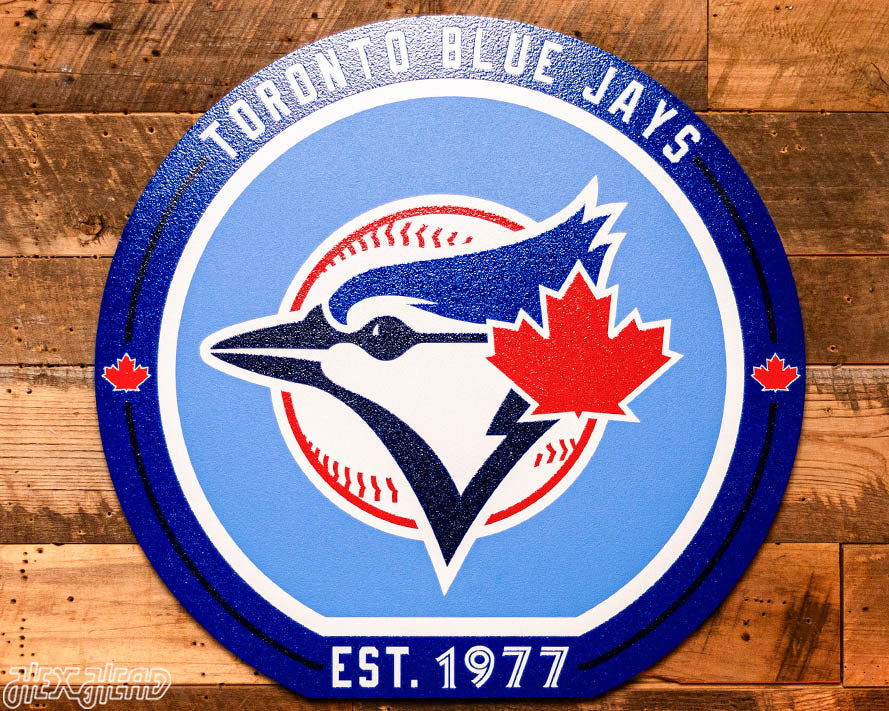 VARSITY Collection- SINGLE Layer Toronto Blue Jays Metal Wall Art